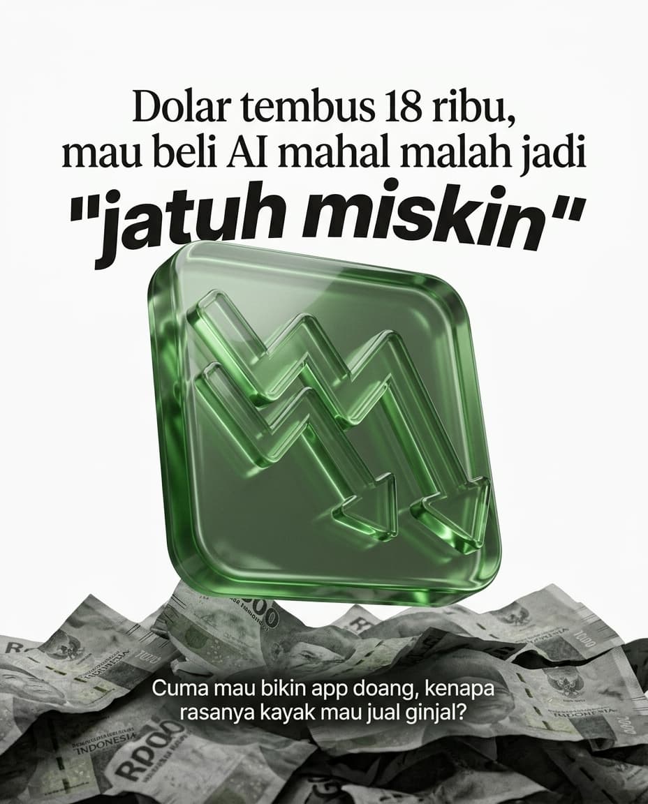 Dollar nyentuh 18 ribu rupiah, harga tools AI langganan kamu ikutan naik? 